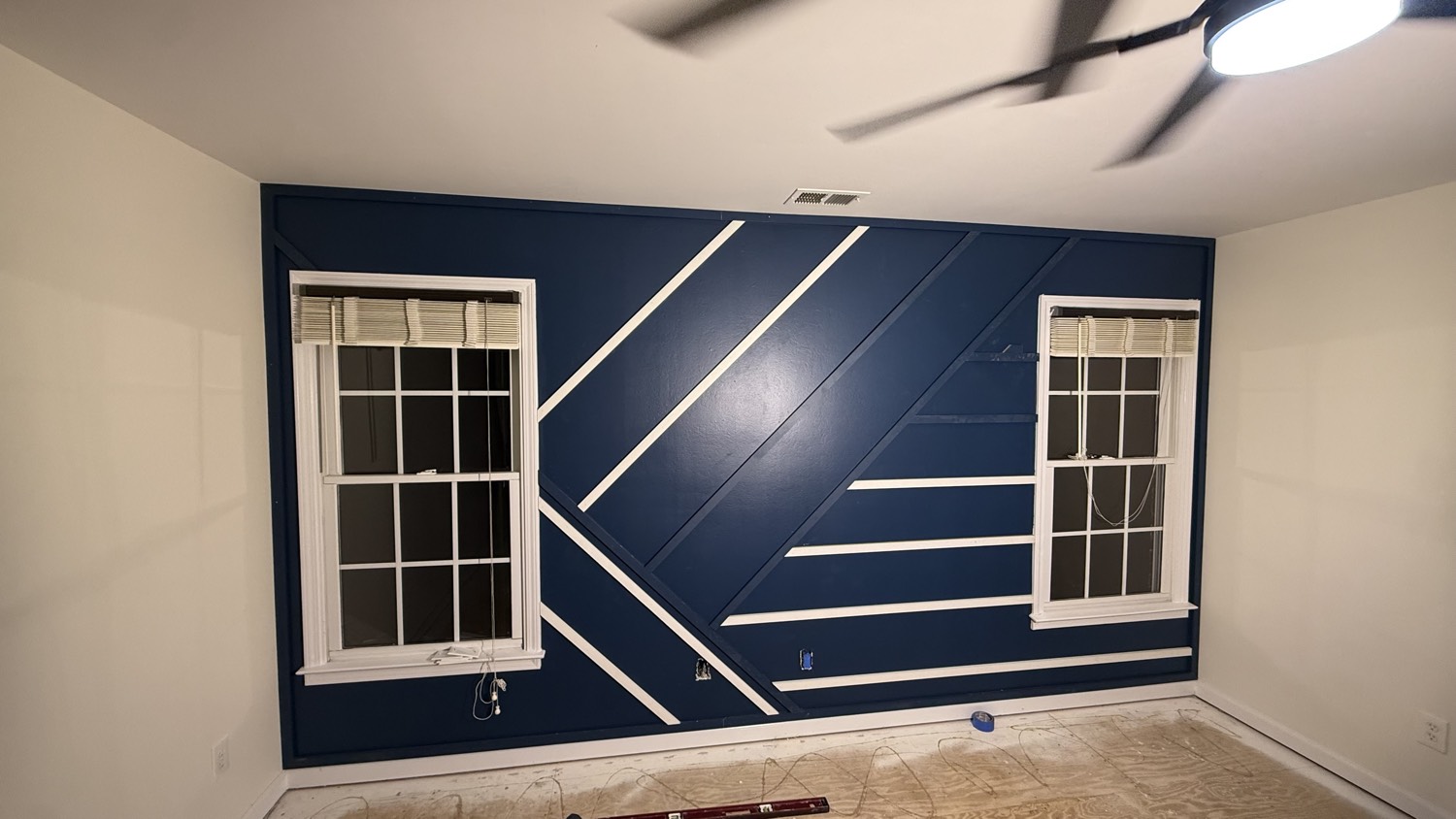 Navy Accent Wall With Windows in Marietta